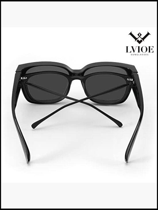 Polarized Fit Over Glasses Sunglasses Square Oversized UV Protection main image 5